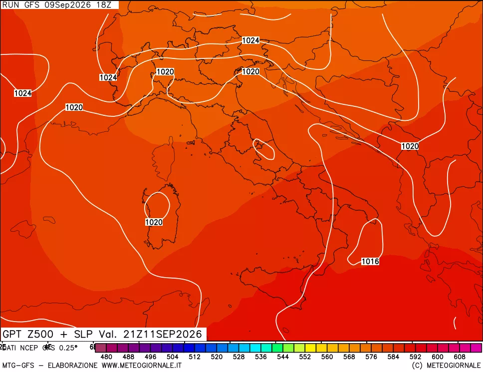 mappa 500 hPa GPT + Press SLM
