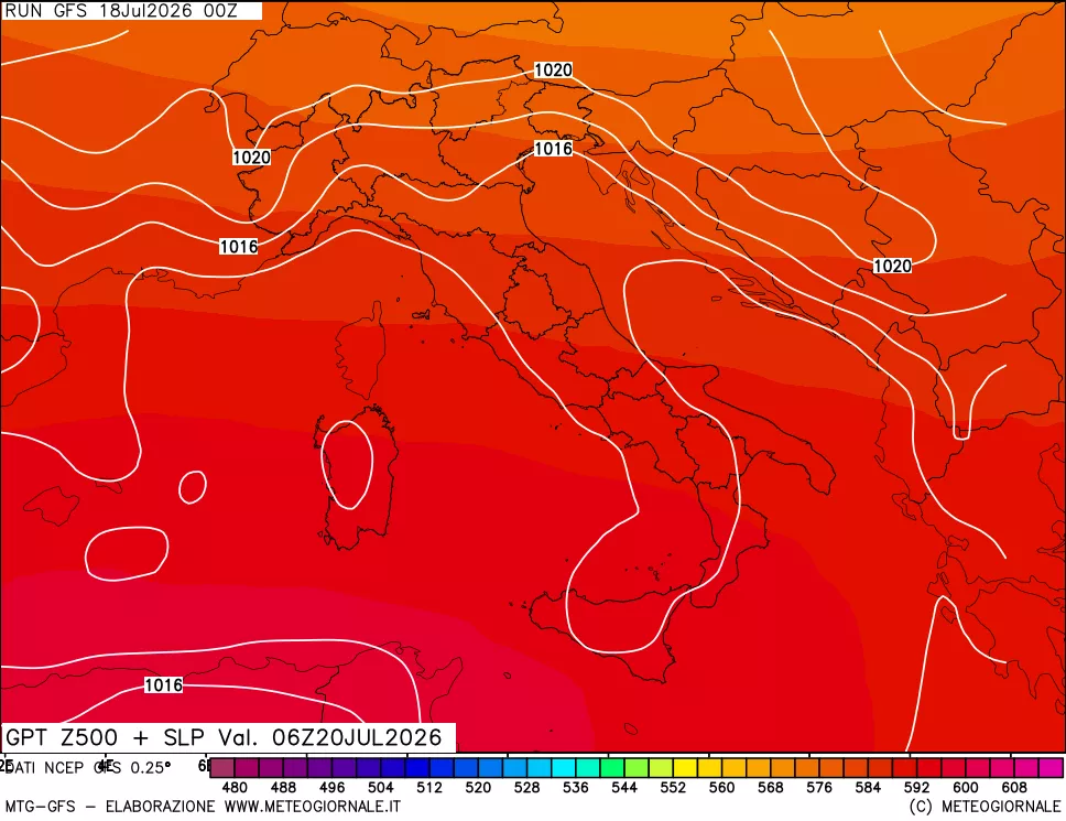 mappa 500 hPa GPT + Press SLM