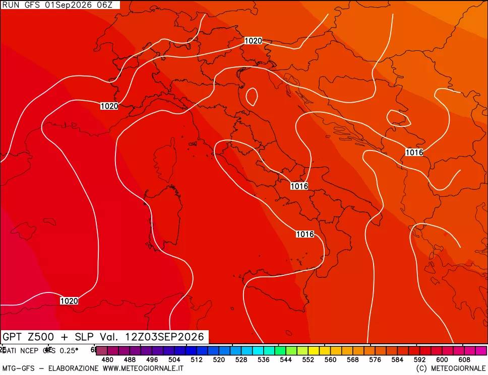mappa 500 hPa GPT + Press SLM