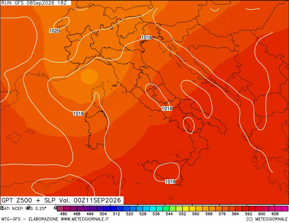 mappa 500 hPa GPT + Press SLM