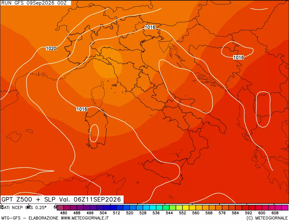 mappa 500 hPa GPT + Press SLM