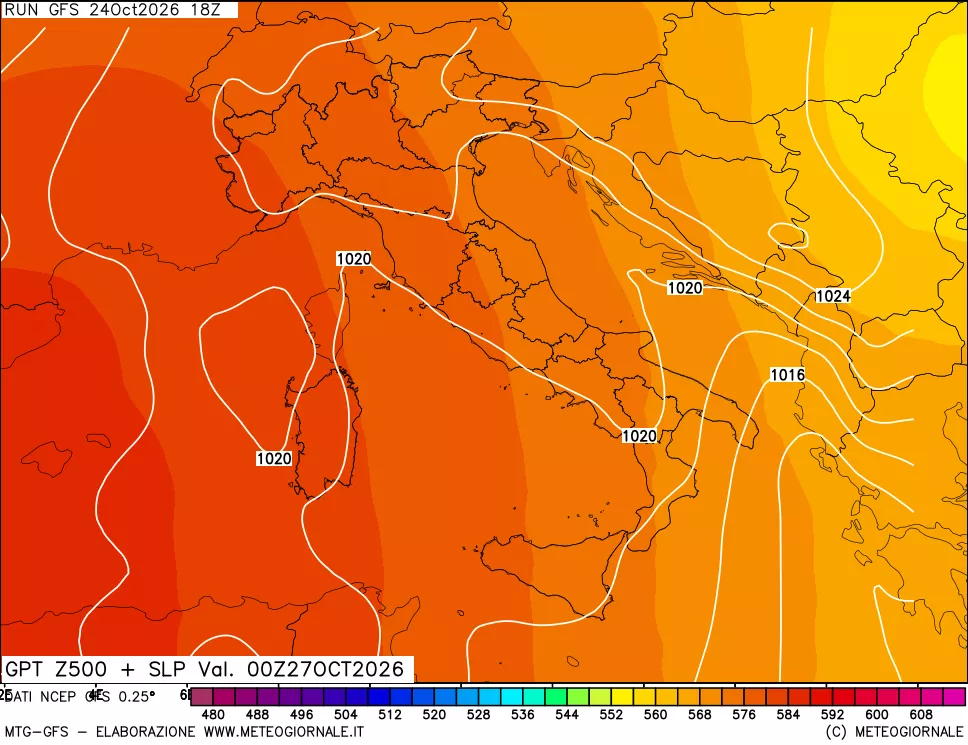 mappa 500 hPa GPT + Press SLM