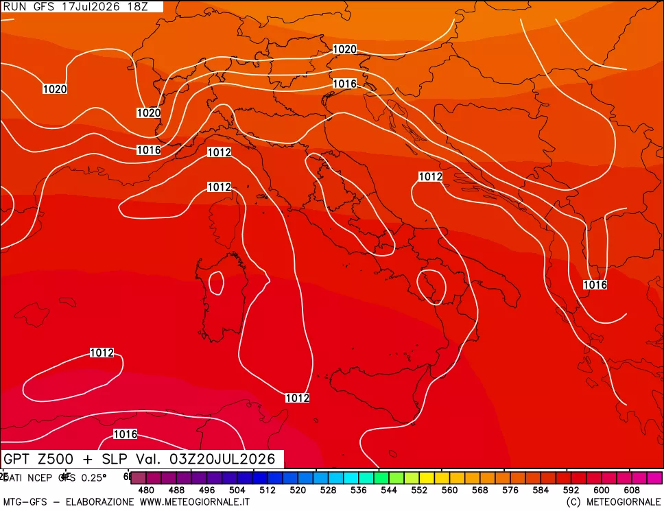 mappa 500 hPa GPT + Press SLM