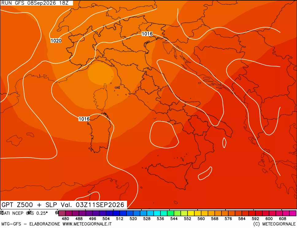 mappa 500 hPa GPT + Press SLM