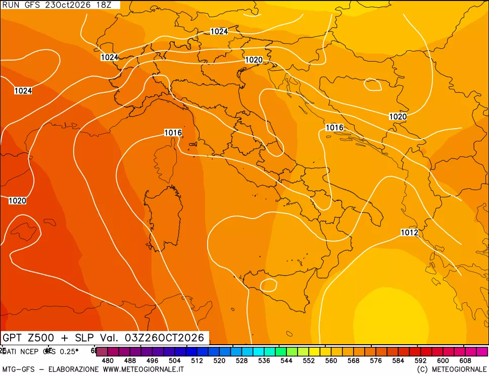 mappa 500 hPa GPT + Press SLM