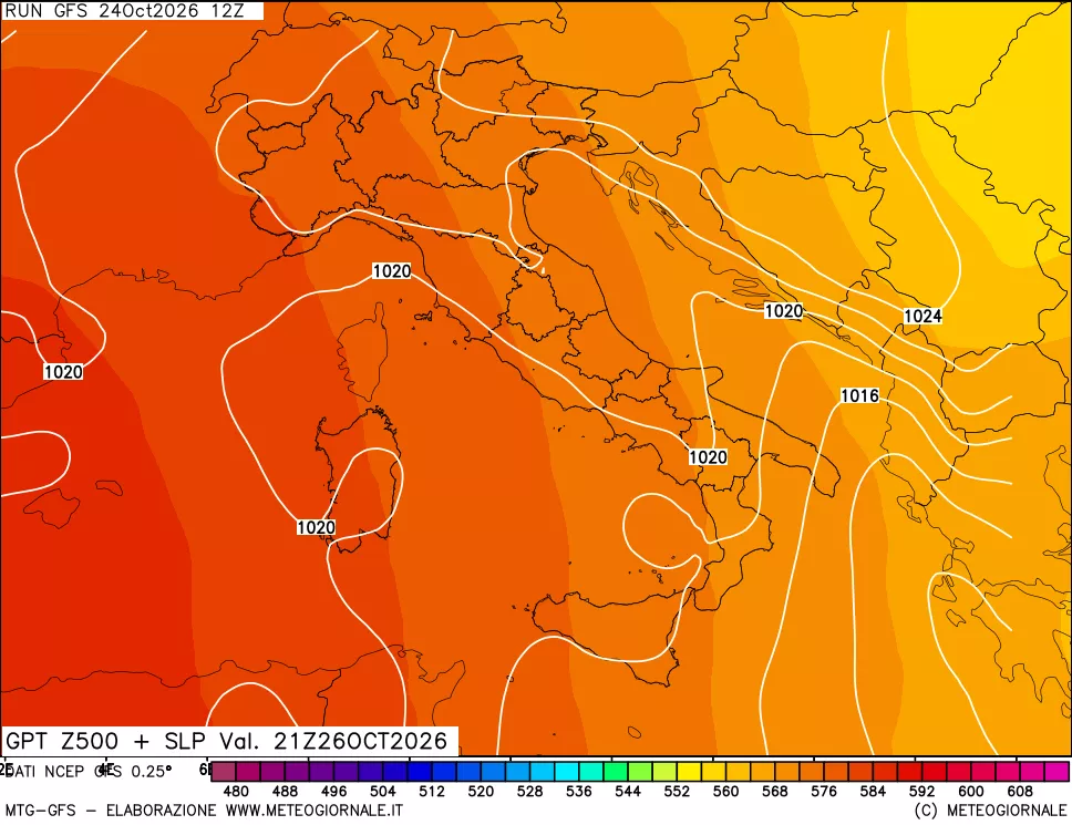 mappa 500 hPa GPT + Press SLM