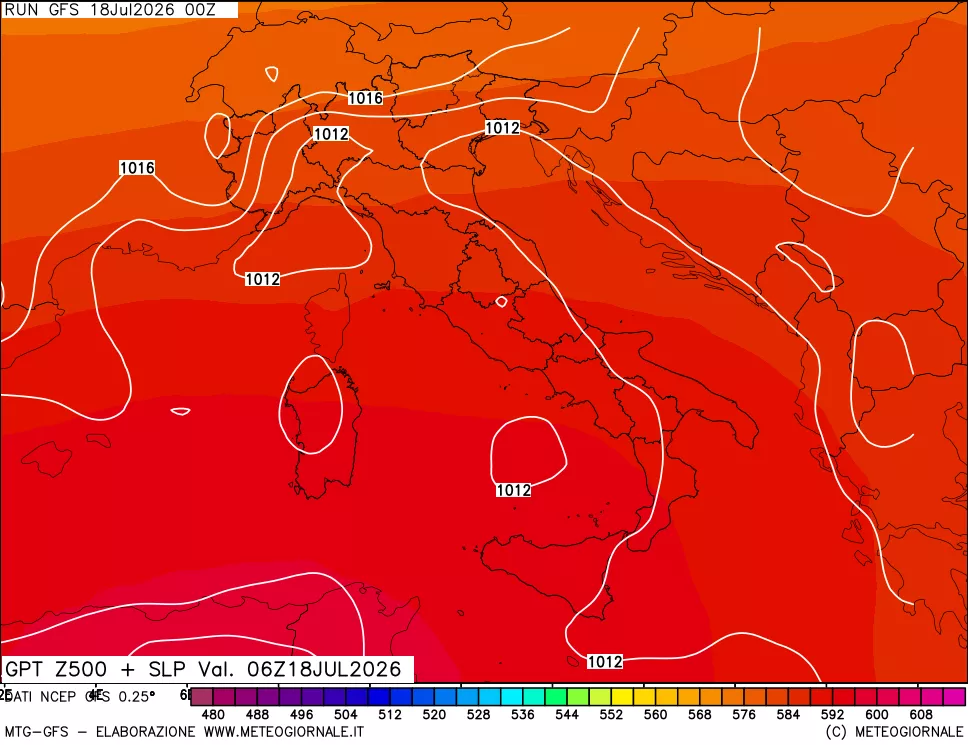 mappa 500 hPa GPT + Press SLM