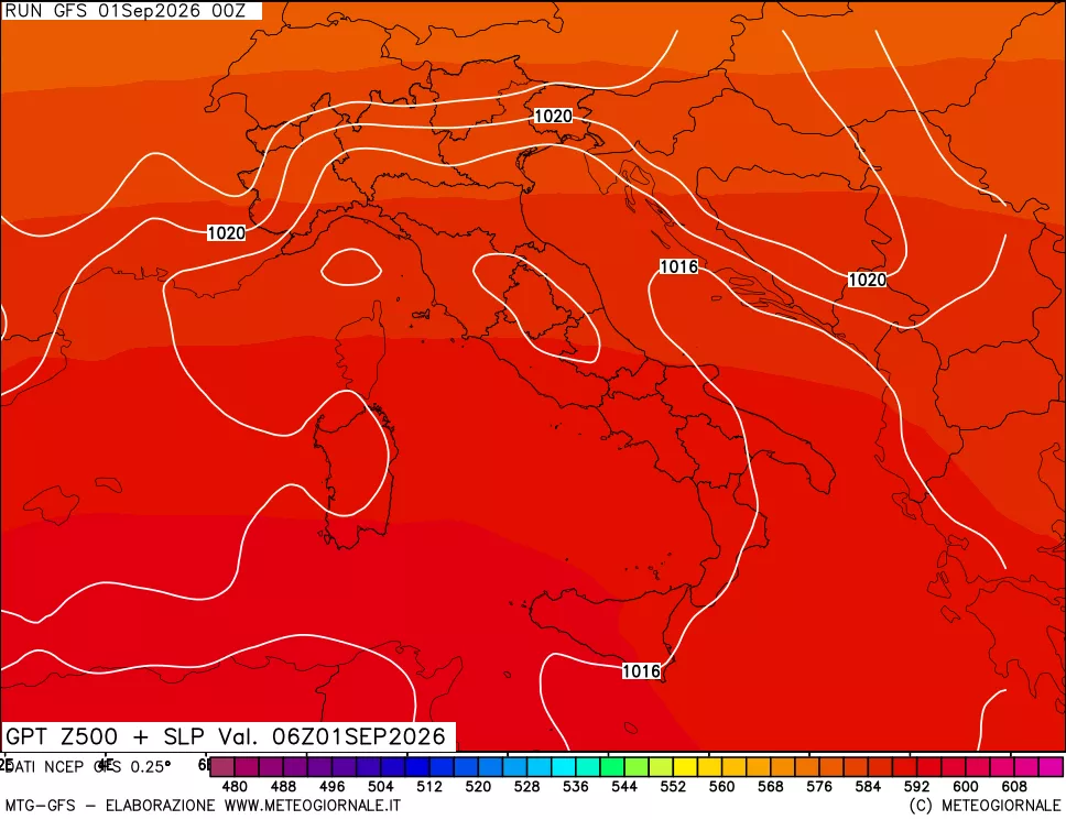 mappa 500 hPa GPT + Press SLM