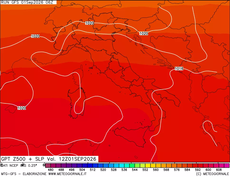 mappa 500 hPa GPT + Press SLM