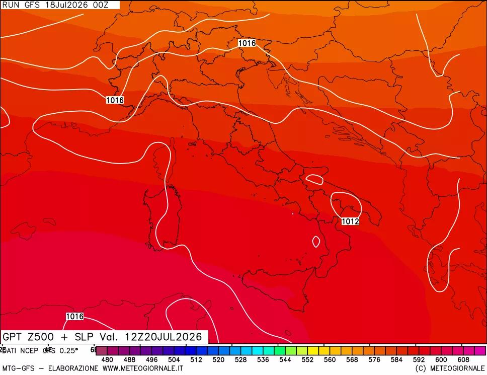 mappa 500 hPa GPT + Press SLM