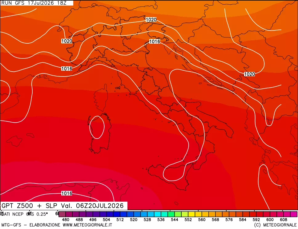 mappa 500 hPa GPT + Press SLM