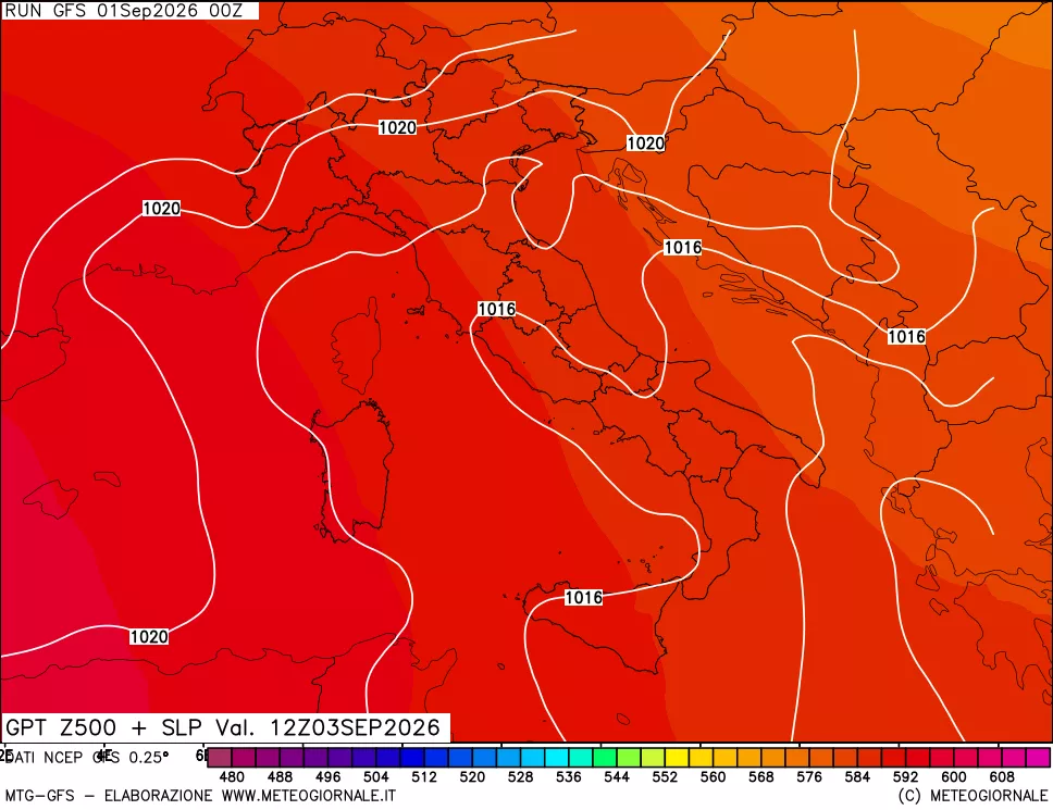 mappa 500 hPa GPT + Press SLM