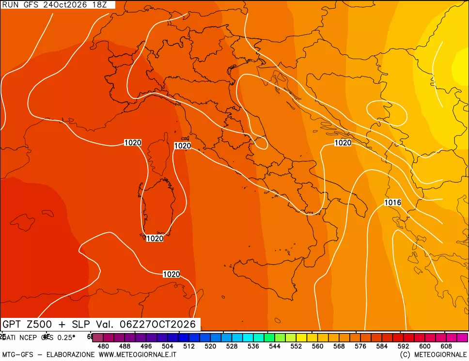 mappa 500 hPa GPT + Press SLM