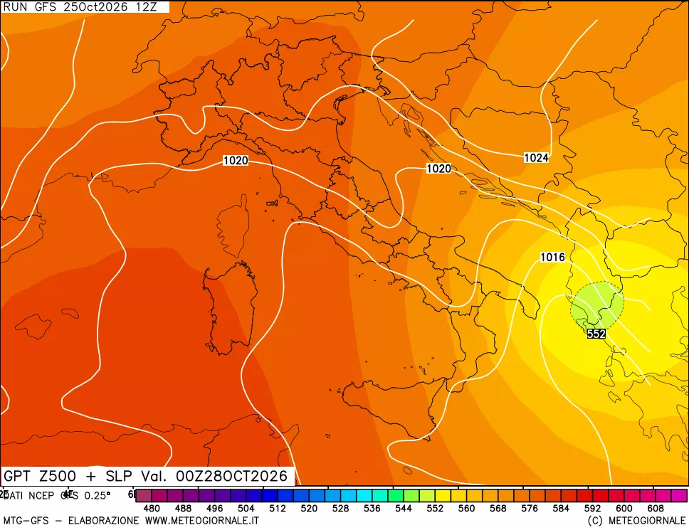 mappa 500 hPa GPT + Press SLM