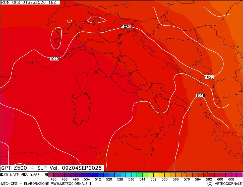mappa 500 hPa GPT + Press SLM