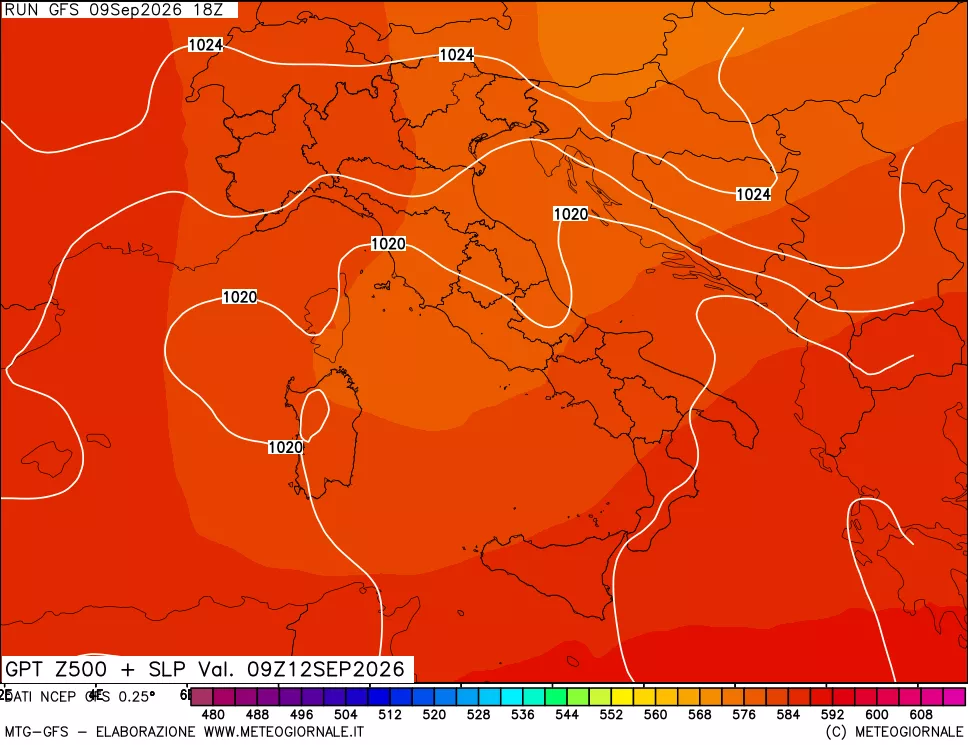 mappa 500 hPa GPT + Press SLM