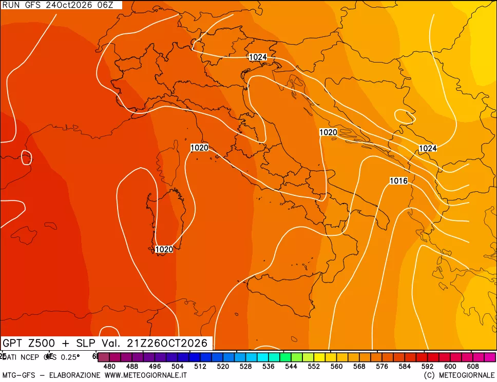 mappa 500 hPa GPT + Press SLM
