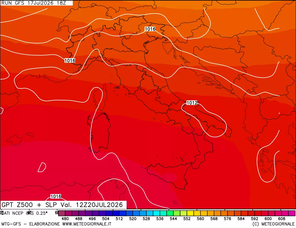 mappa 500 hPa GPT + Press SLM