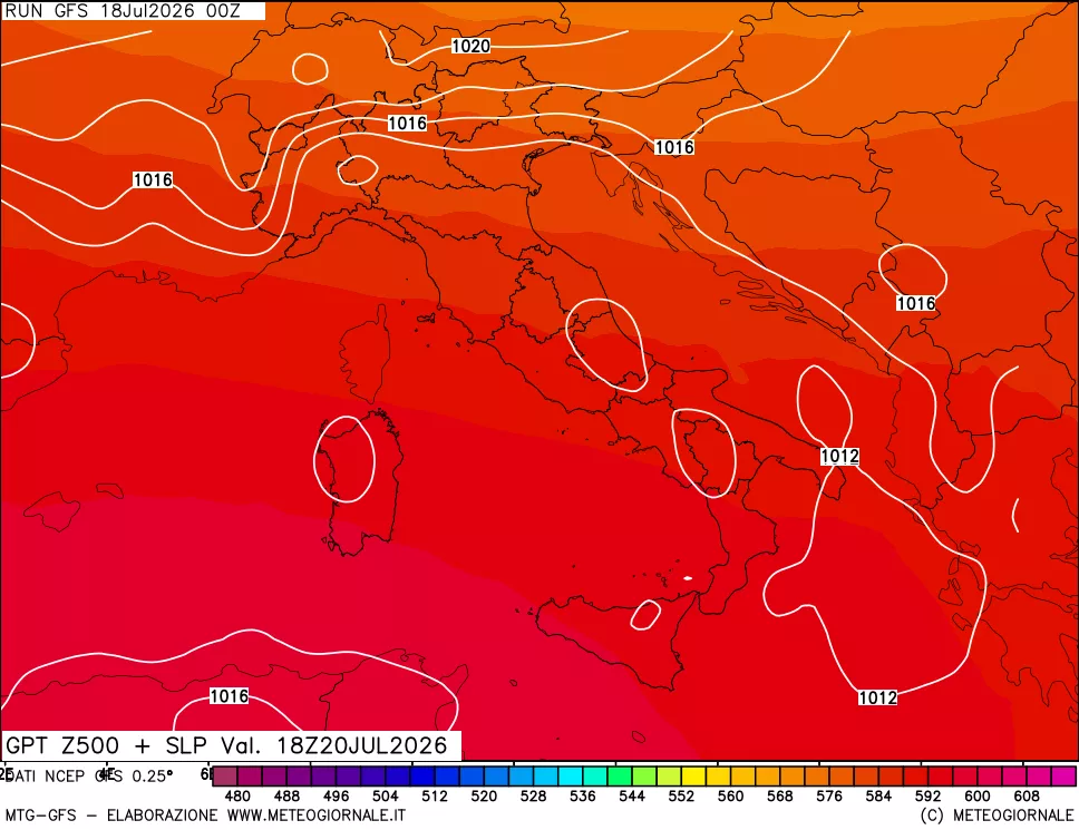 mappa 500 hPa GPT + Press SLM