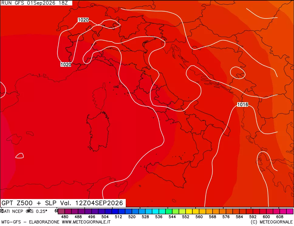 mappa 500 hPa GPT + Press SLM