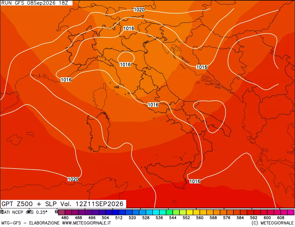 mappa 500 hPa GPT + Press SLM