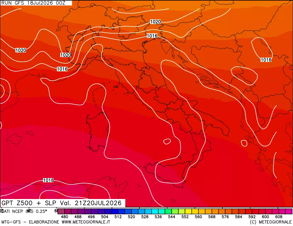 mappa 500 hPa GPT + Press SLM
