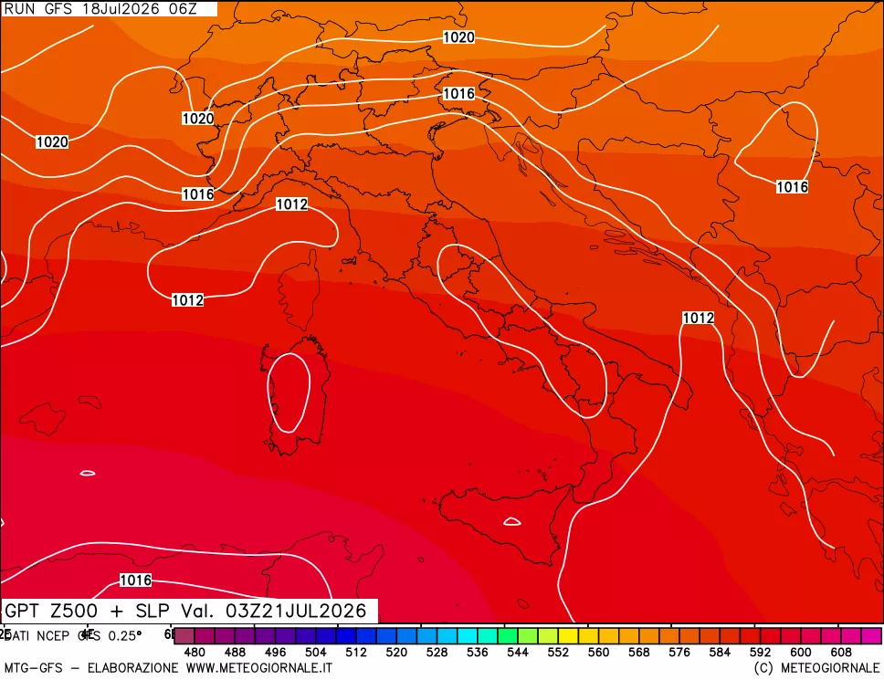 mappa 500 hPa GPT + Press SLM