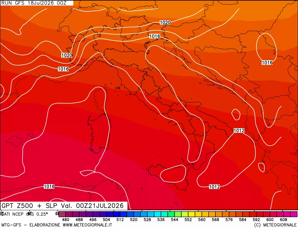 mappa 500 hPa GPT + Press SLM