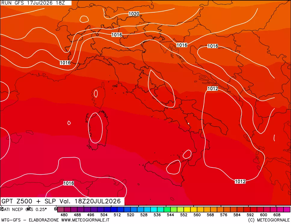 mappa 500 hPa GPT + Press SLM