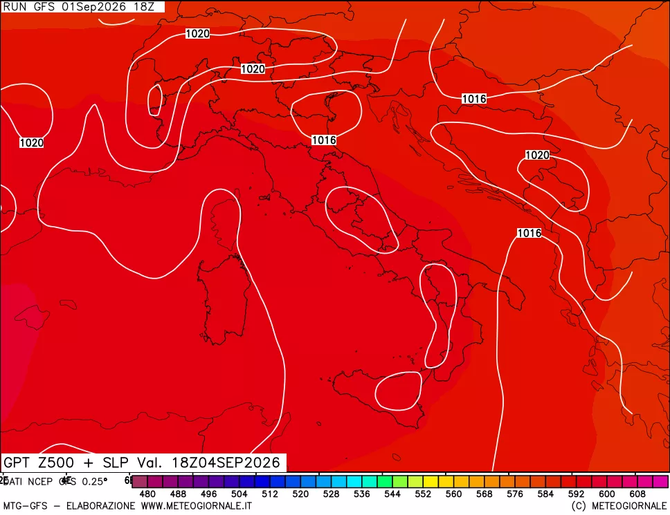mappa 500 hPa GPT + Press SLM
