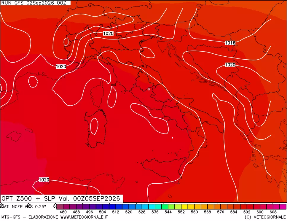 mappa 500 hPa GPT + Press SLM