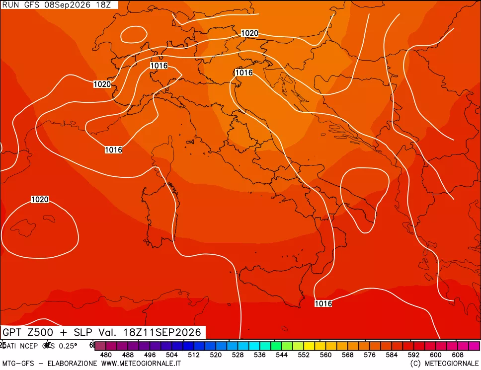 mappa 500 hPa GPT + Press SLM