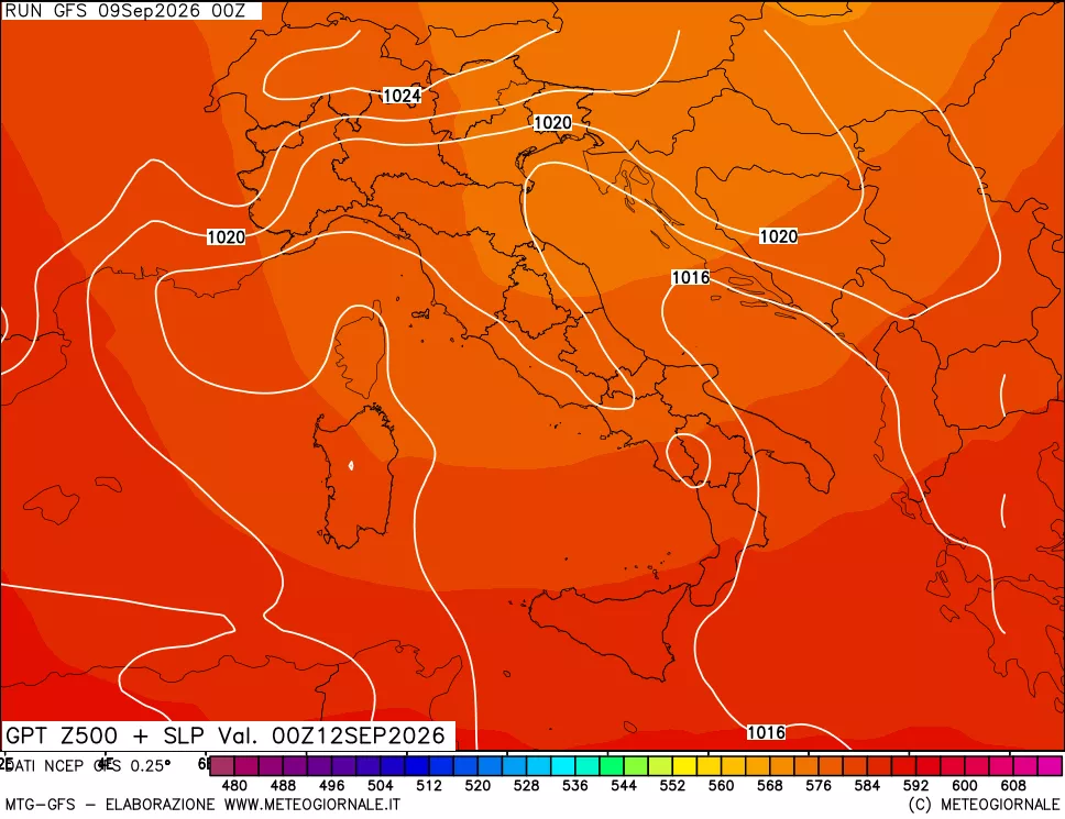 mappa 500 hPa GPT + Press SLM