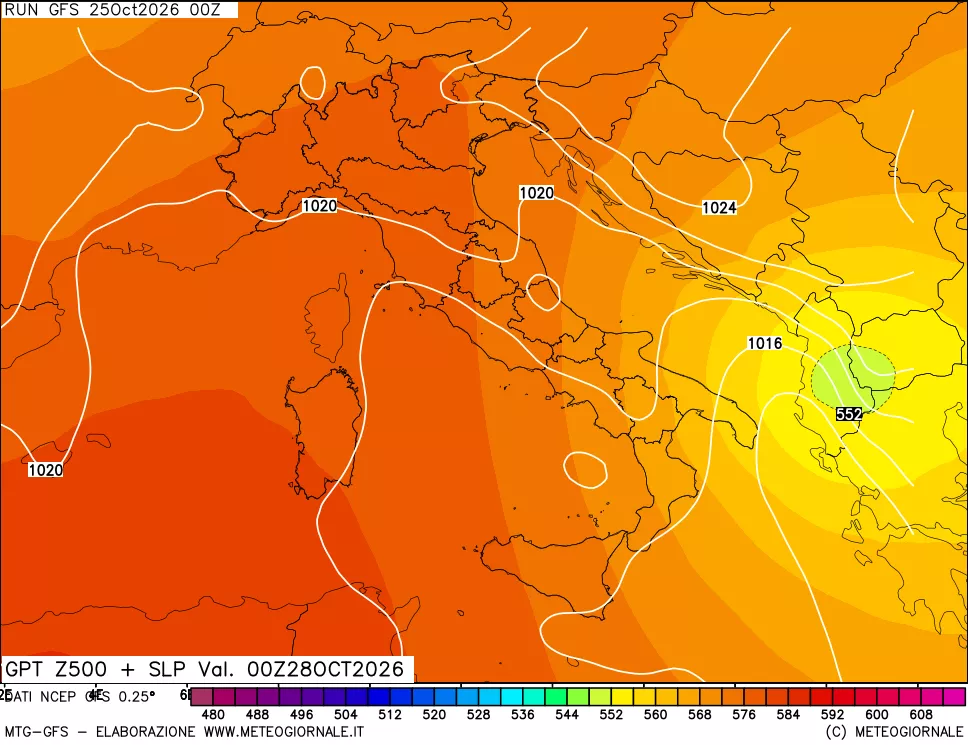 mappa 500 hPa GPT + Press SLM