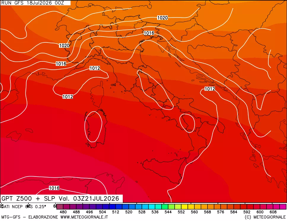 mappa 500 hPa GPT + Press SLM
