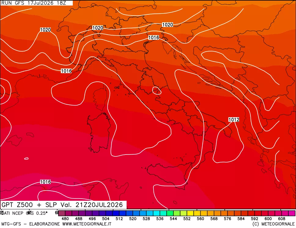 mappa 500 hPa GPT + Press SLM