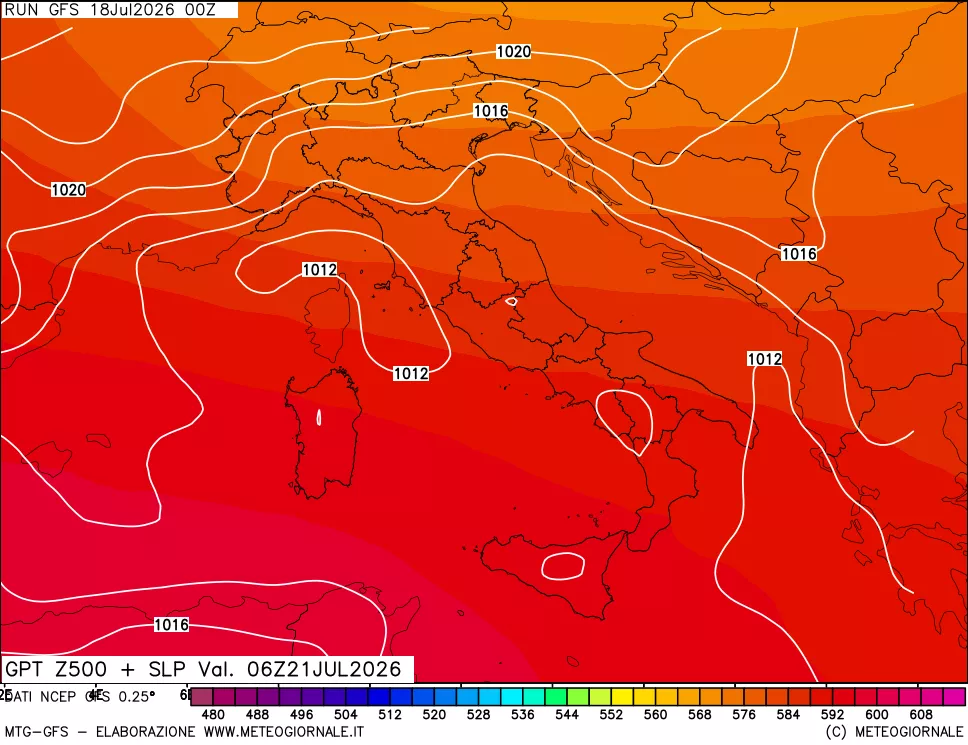 mappa 500 hPa GPT + Press SLM