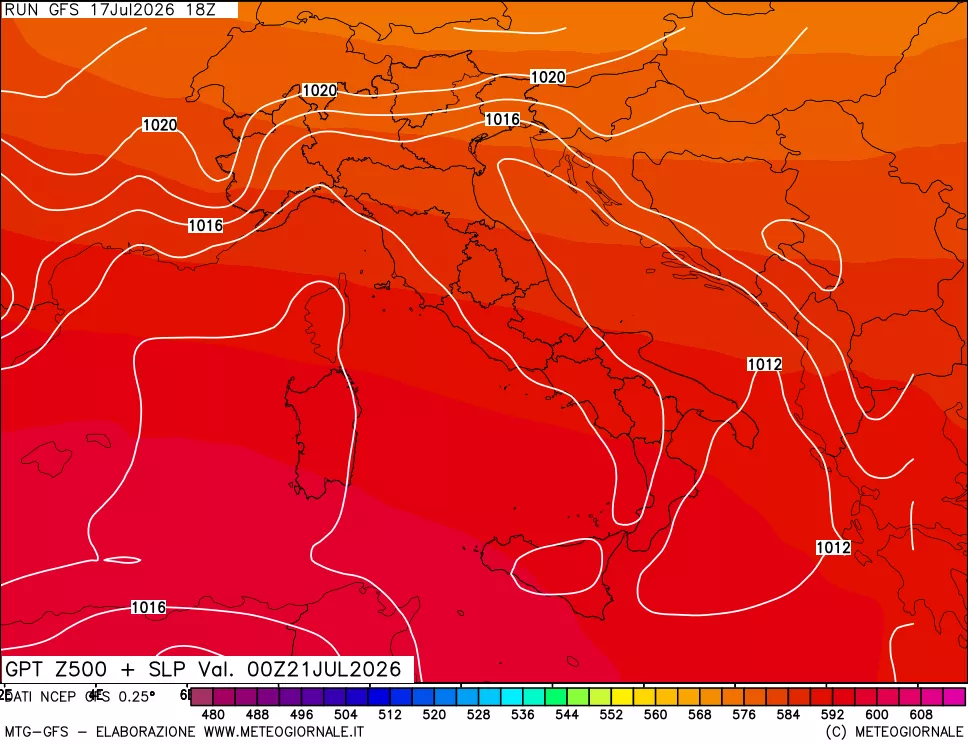 mappa 500 hPa GPT + Press SLM