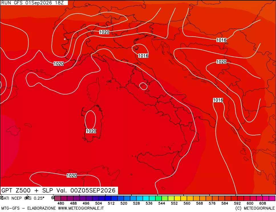 mappa 500 hPa GPT + Press SLM