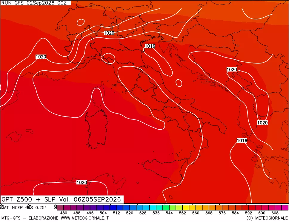 mappa 500 hPa GPT + Press SLM