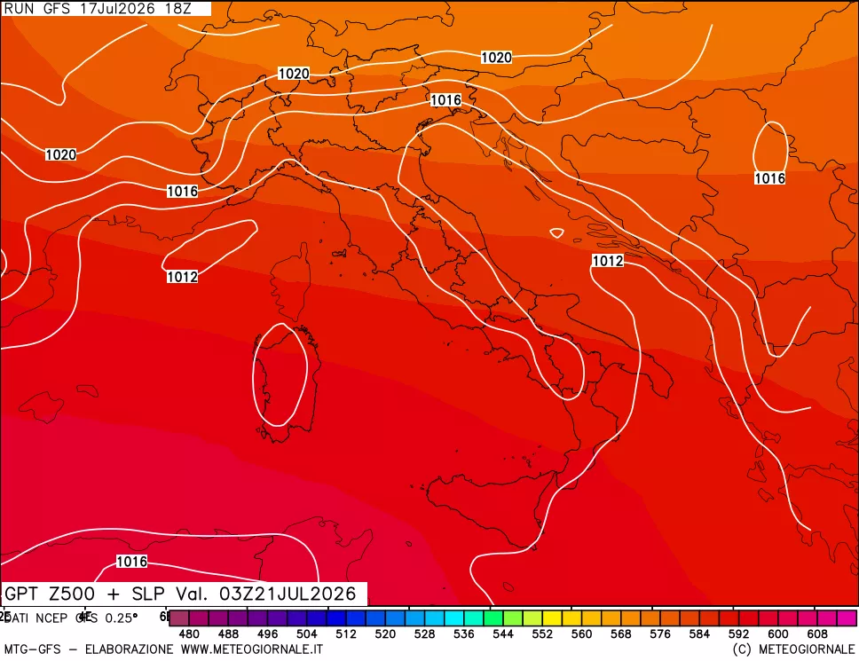 mappa 500 hPa GPT + Press SLM