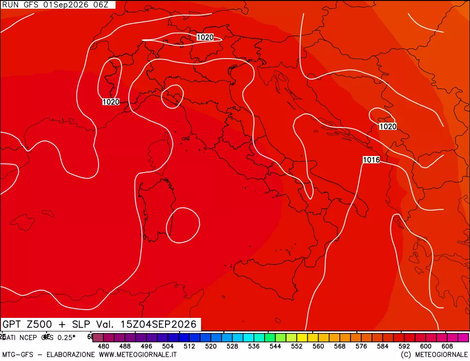 mappa 500 hPa GPT + Press SLM