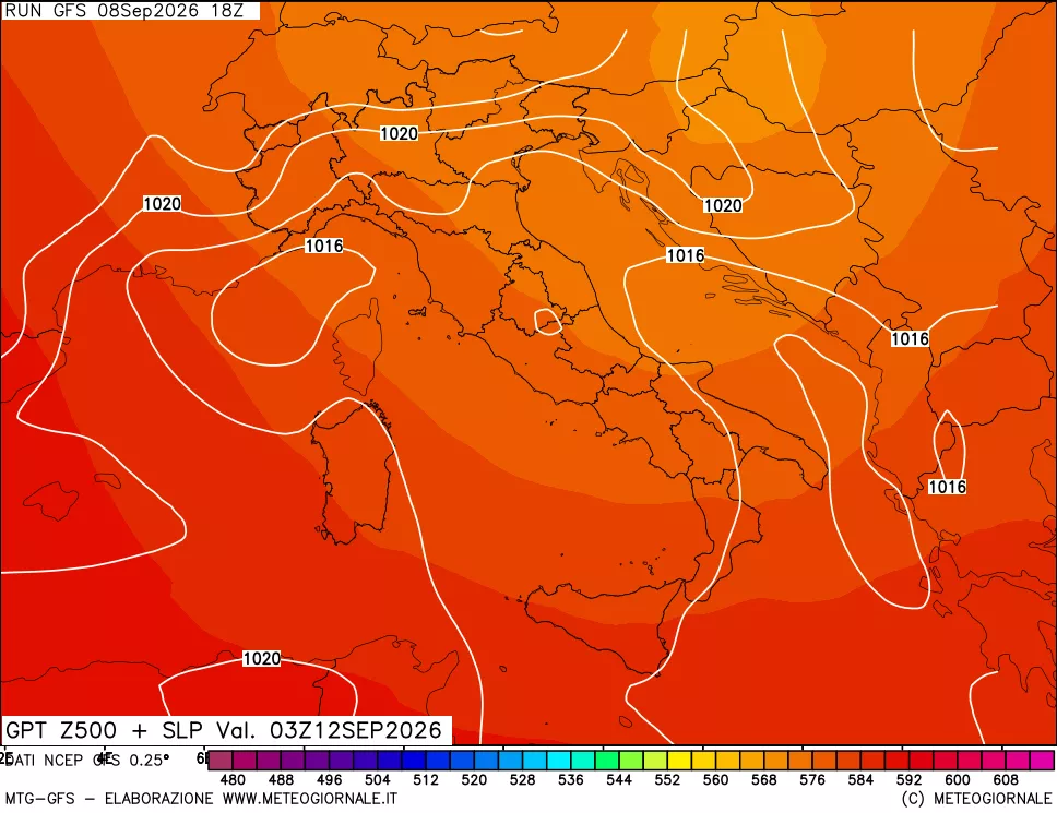 mappa 500 hPa GPT + Press SLM