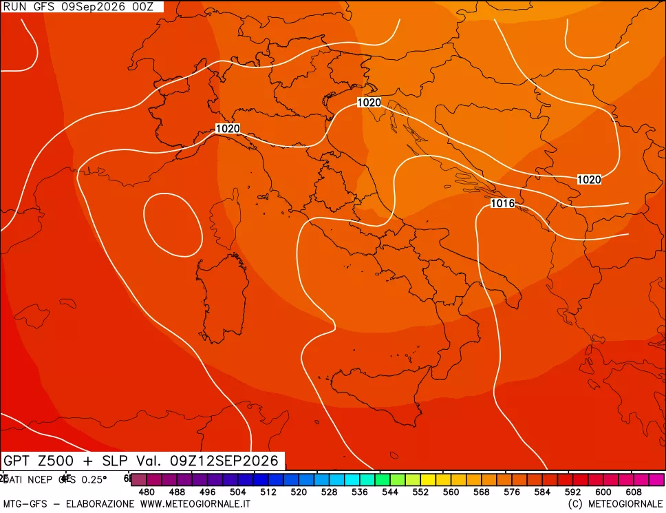 mappa 500 hPa GPT + Press SLM