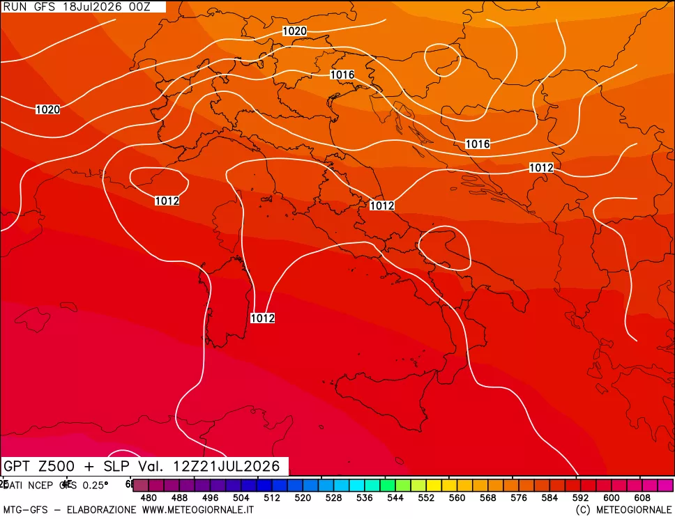 mappa 500 hPa GPT + Press SLM