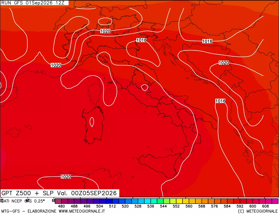 mappa 500 hPa GPT + Press SLM