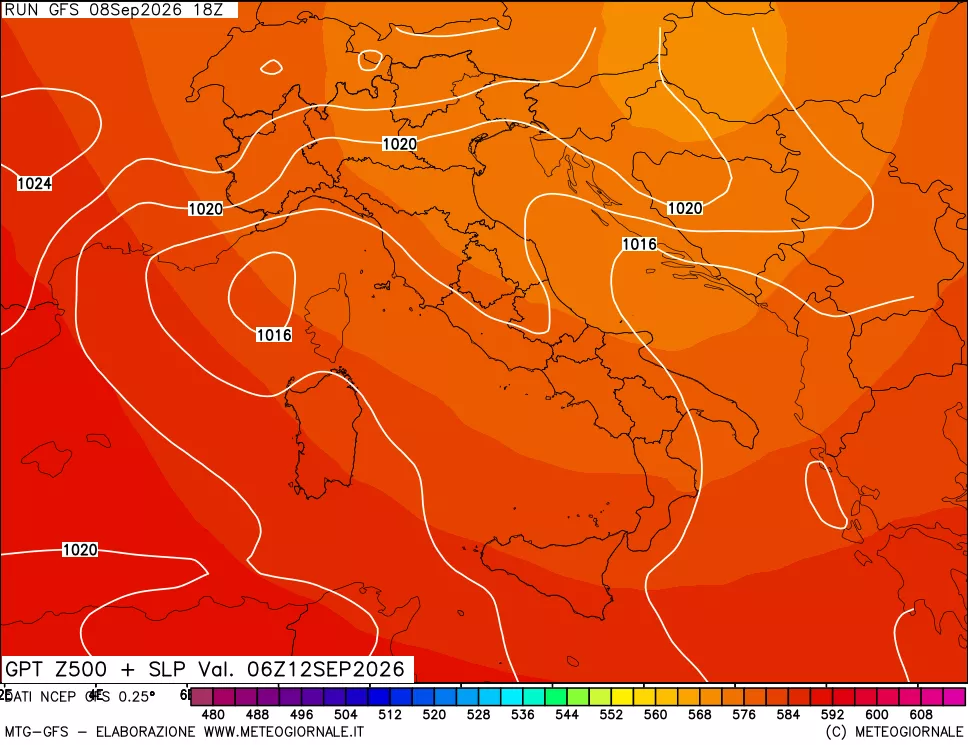 mappa 500 hPa GPT + Press SLM