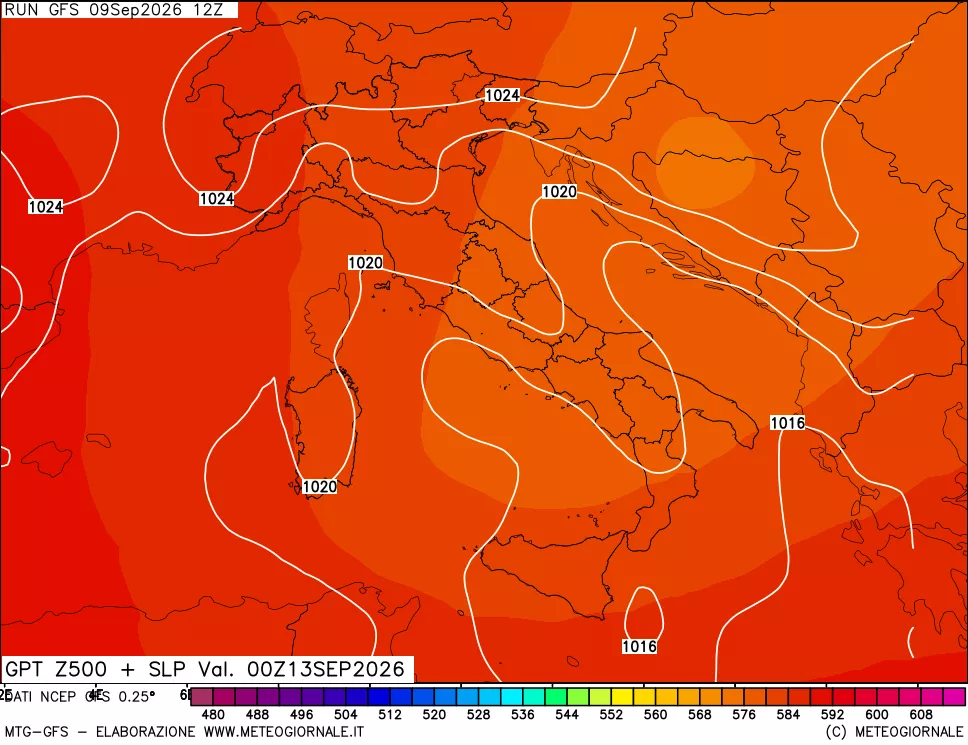 mappa 500 hPa GPT + Press SLM