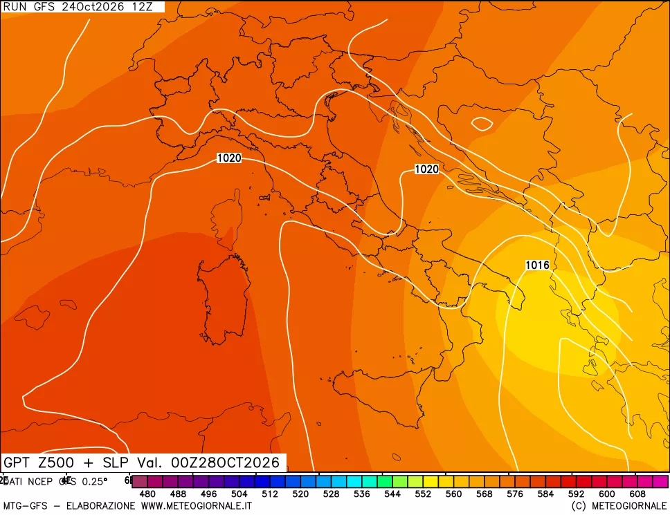 mappa 500 hPa GPT + Press SLM