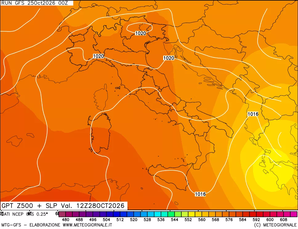 mappa 500 hPa GPT + Press SLM